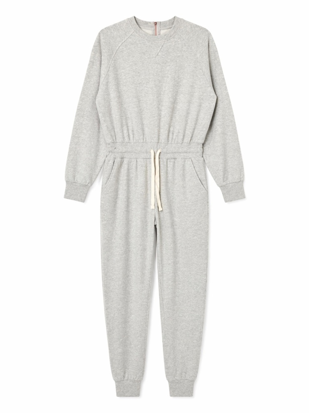 Spiritual Gangster Gray Lounge Jumpsuit Small Back Zip Jogger